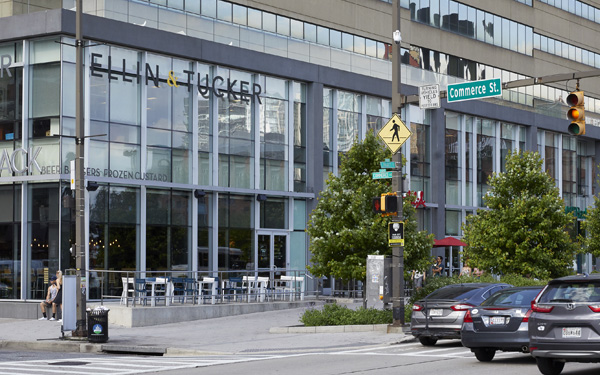 Intersection in front of Ellin & Tucker office.