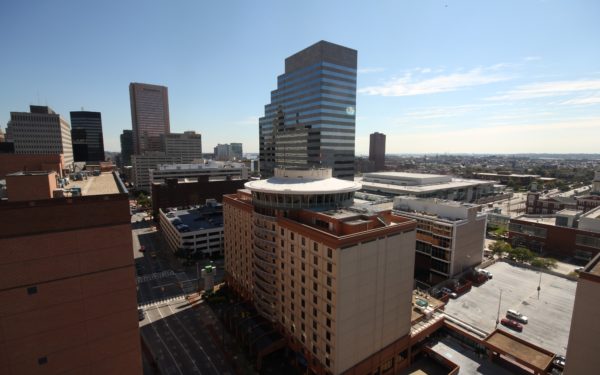 View of downtown Baltimore from the Bromo Seltzer tower.