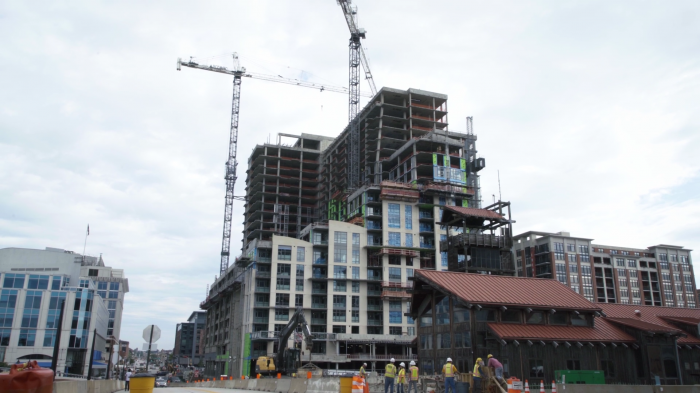 Construction project in Baltimore's Harbor East.