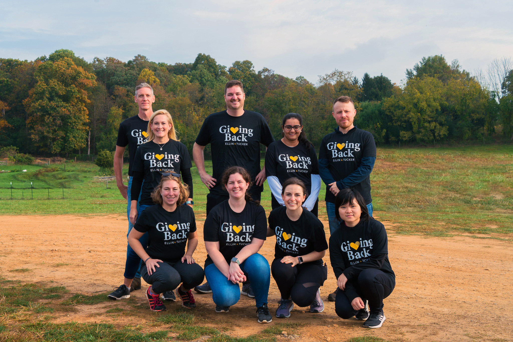 Ellin & Tucker Volunteers at First Fruits Farm