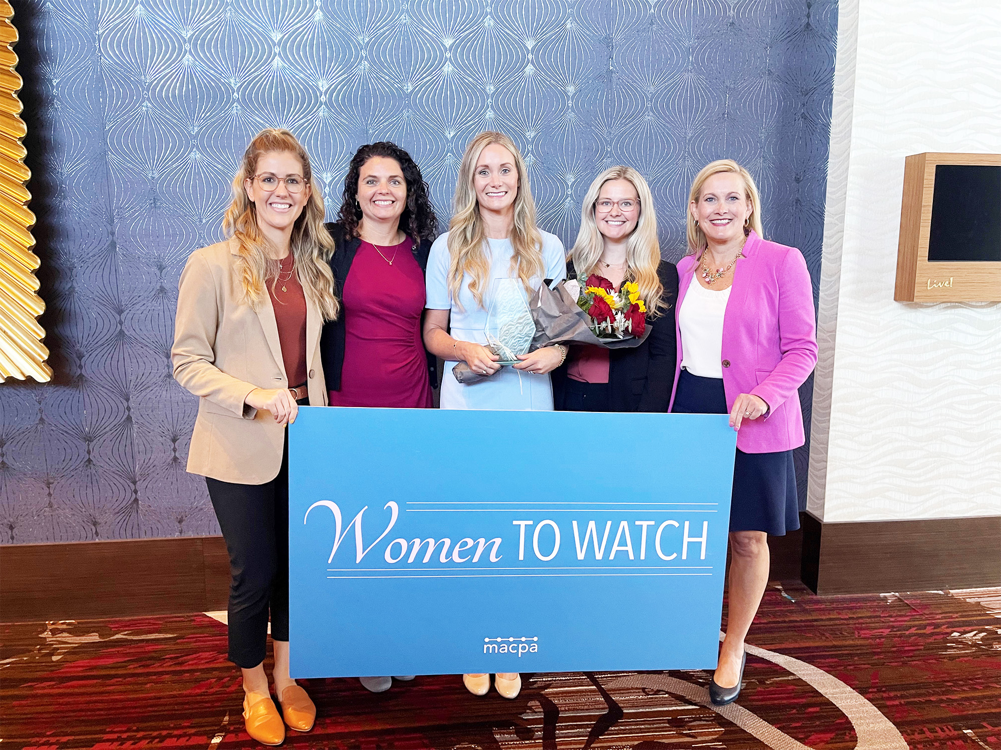 Carly Johnson, Donatella Spigarelli, Renee Collins, Amanda Johnston, Aileen Eskildsen at MACPA Women to Watch