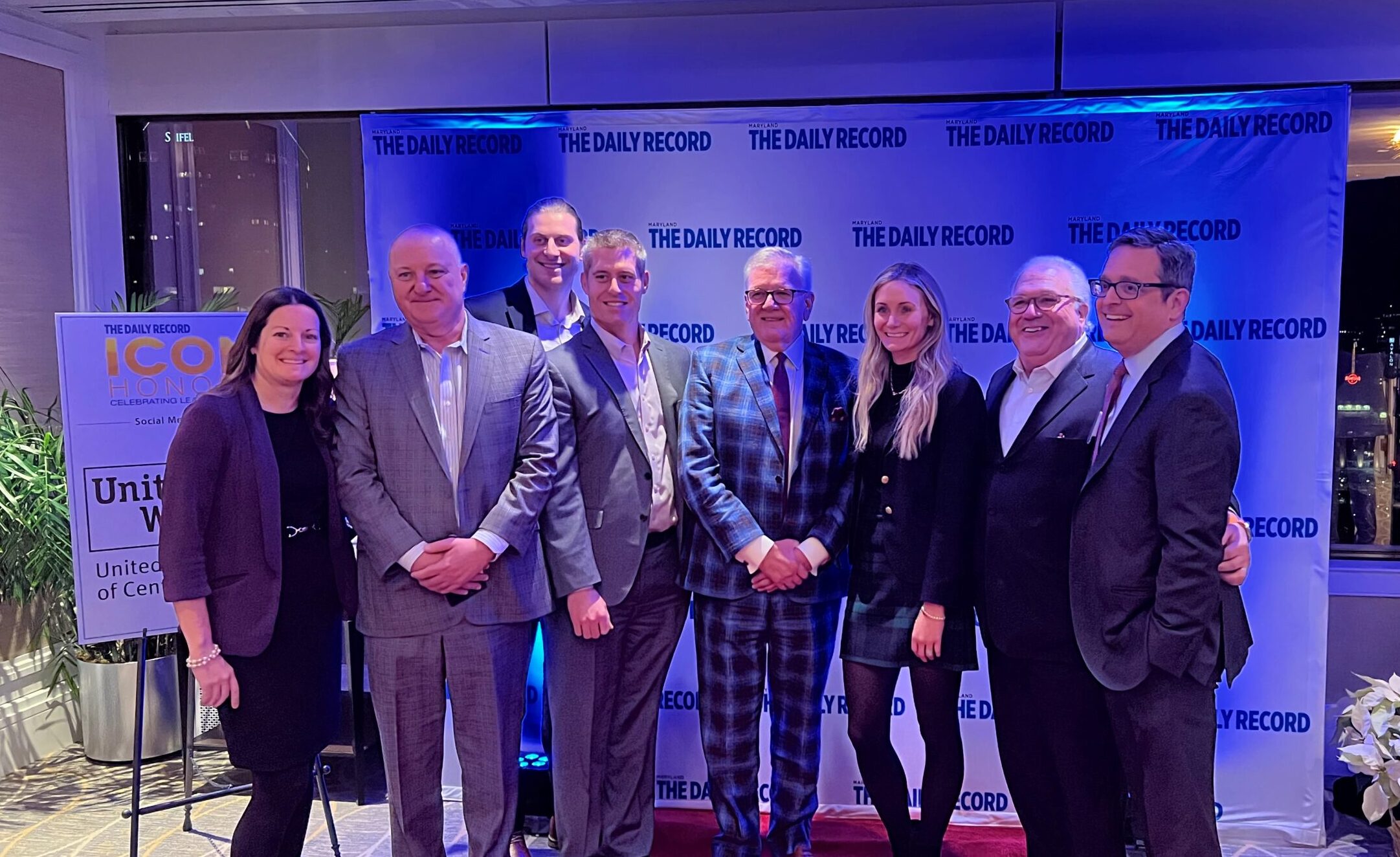 Stephanie McGuire, Streett Baldwin, Cazmier Tymoch, Bryan Porter, Ed Brake, Renee Collins, Steve Manekin, Chris Oven at The Daily Record's Icon Awards.