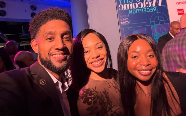 Jayla Prince and Baltimore city Mayor Brandon Scott