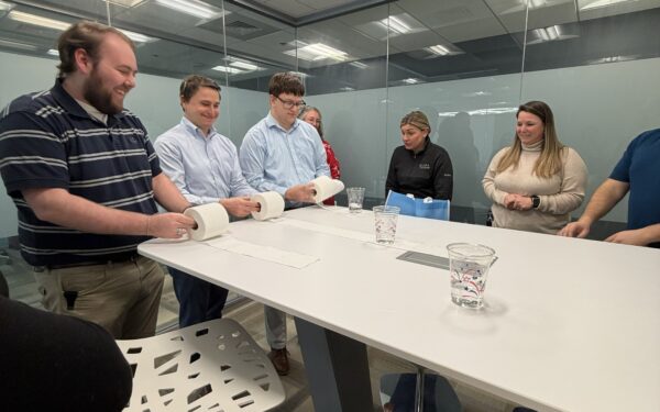 Ellin & Tucker Tax Team playing Minute to Win It games